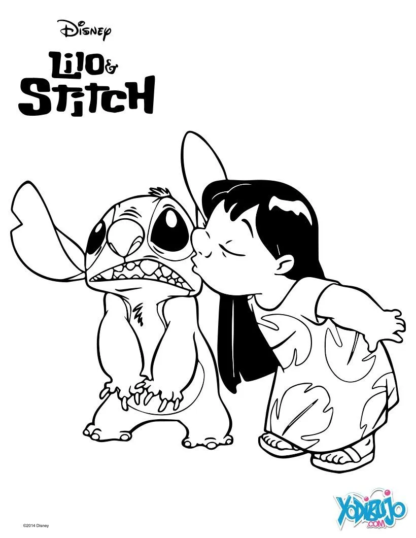 Dibujos para colorear LILO Y STITCH, Los compañeros Lilo y Stitch ...