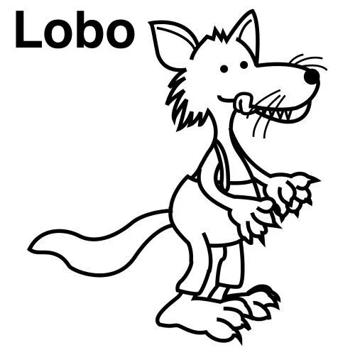 DIBUJOS PARA COLOREAR LOBOS | Dibujos para colorear