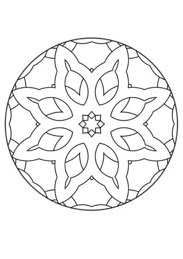 Dibujos para colorear MANDALAS para jovenes - Lazos básicos