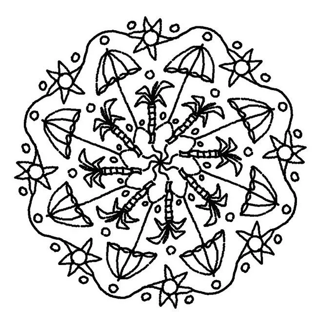 Dibujos para colorear Mandalas de Verano Dibujos para imprimir