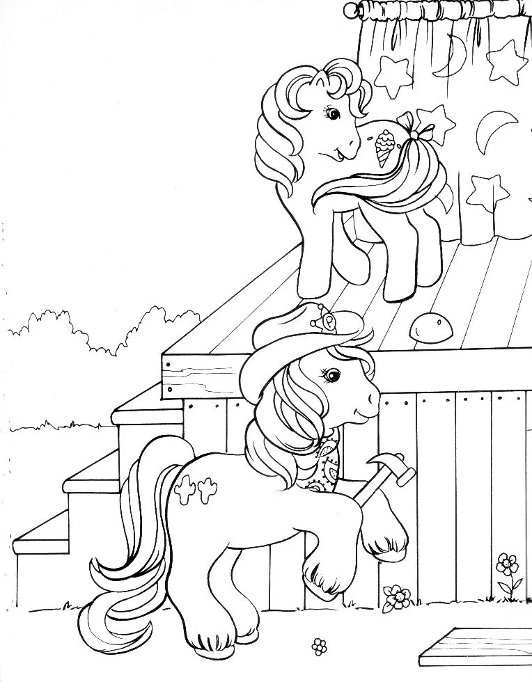 Dibujos para Colorear y Manualidades: Dibujos de pony para colorear