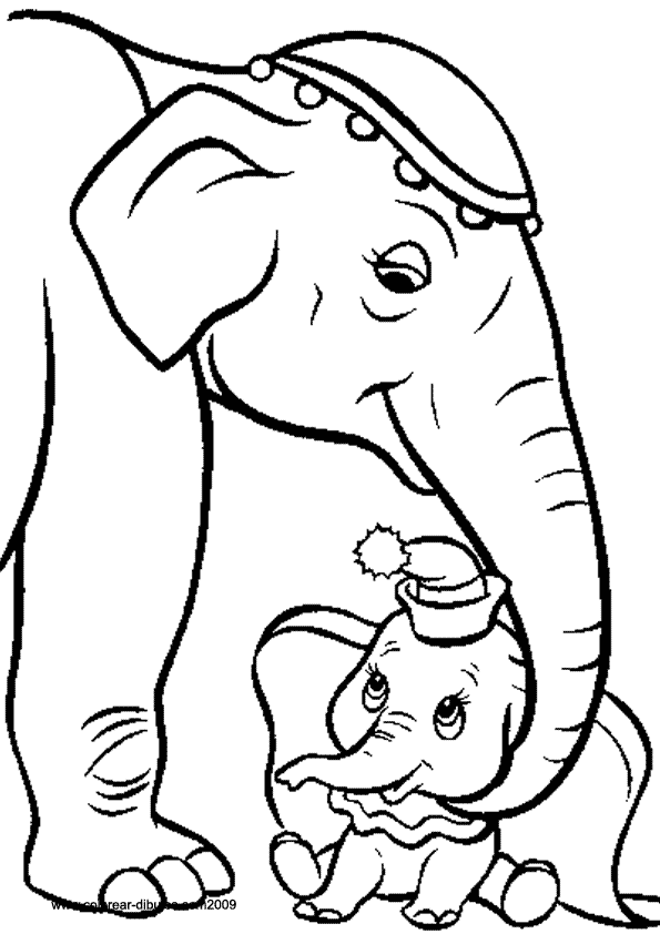 Dibujos para Colorear y Manualidades: Dumbo para colorear