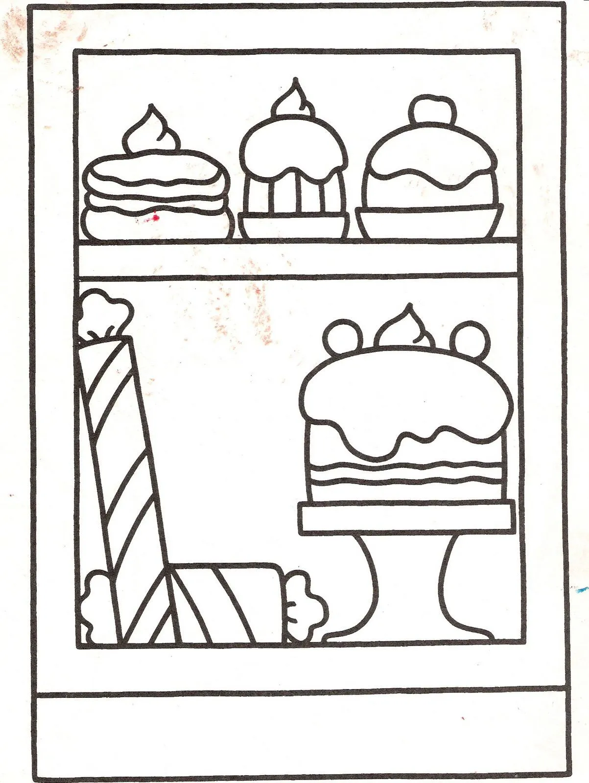 Dibujos para Colorear y Manualidades: Pasteles para colorear