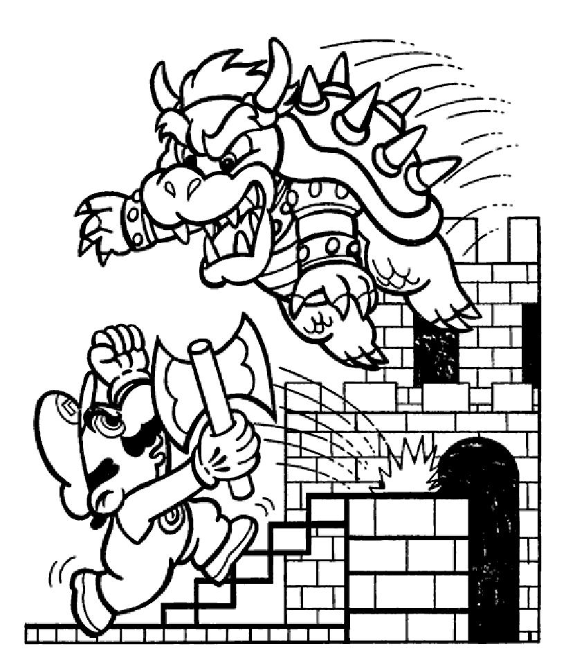 Dibujos para colorear de Mario Bros gratis - Mario Bros - Just Color Niños  : Dibujos para colorear para niños