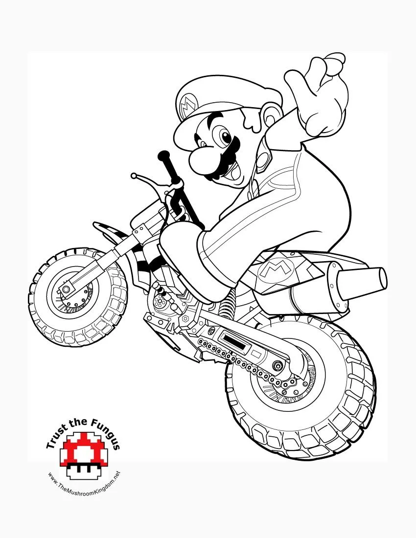 Dibujos colorear mario kart - Dibujos para colorear - IMAGIXS