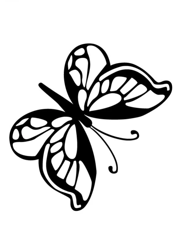 Dibujos para colorear MARIPOSAS, Mariposa monarca chistosa para ...