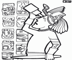Dibujos para colorear de Mayas - Imperio Maya , dibujos para ...