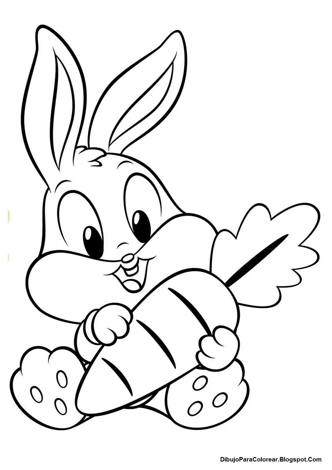 Dibujos Para Colorear: Dibujo Para Colorear Bebe Bugs Bunny