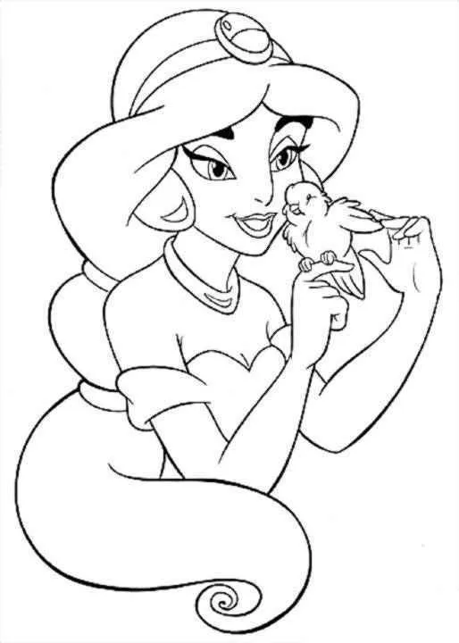 Dibujos Para Colorear: Dibujo Para Colorear De Jasmine