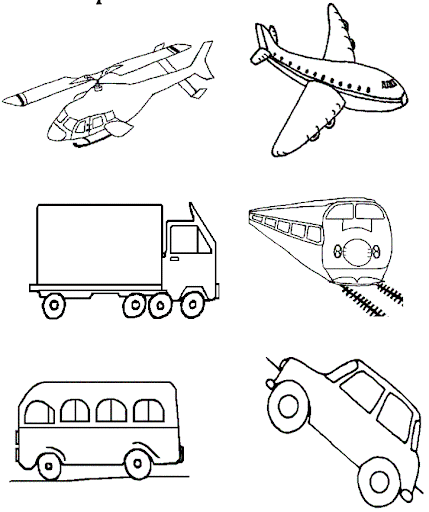 DIBUJOS PARA COLOREAR MEDIOS DE TRANSPORTE | Dibujos para colorear