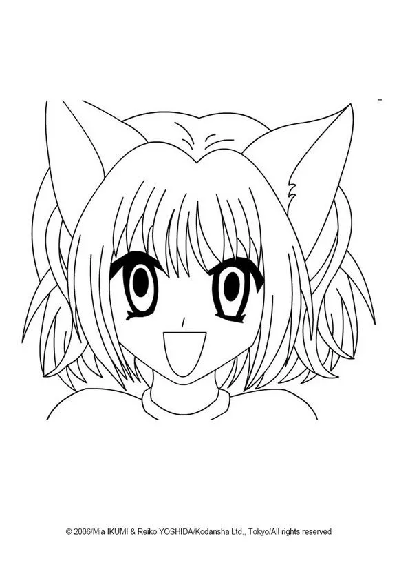 Dibujos para colorear MEW MEW POWER, retrato Zoey mew mew para ...