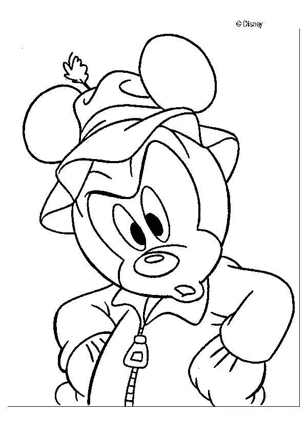 Dibujos para colorear MICKEY, Mickey sorprendido para imprimir
