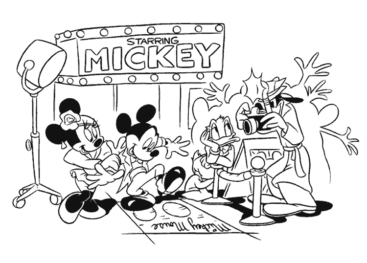 Dibujos para pintar la casa de Mickey Mouse - Imagui