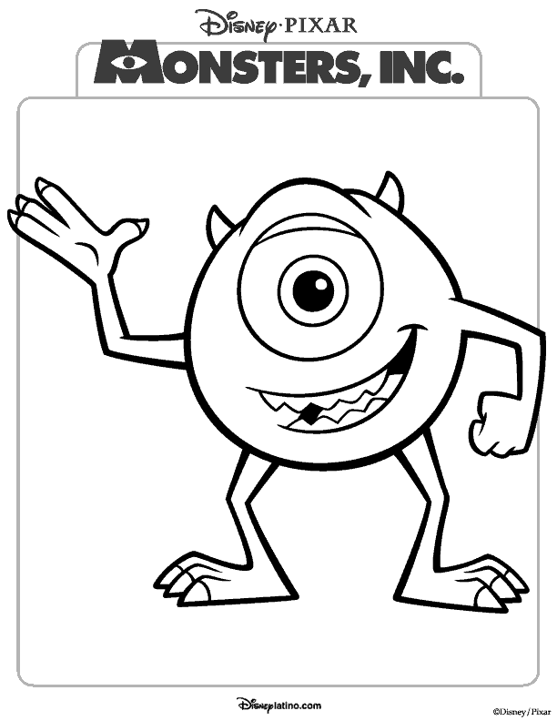 Dibujos para colorear de Monsters, Inc, Monstruos S.A, Plantillas ...