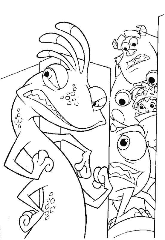 Dibujos para colorear de Monsters, Inc, Monstruos S.A, Plantillas ...