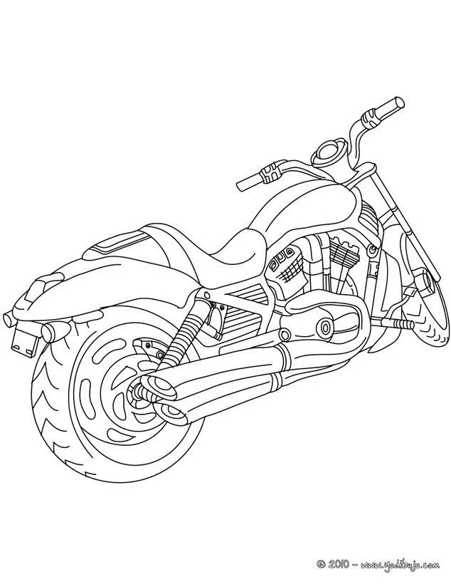 Dibujos para colorear MOTOS, Motorista para imprimir