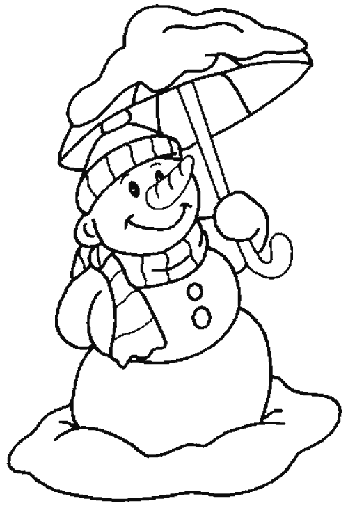 Dibujos para colorear de Muñecos de Nieve en navidad, Plantillas ...