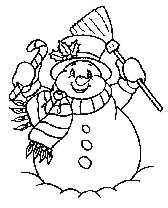 Dibujos para colorear de Muñecos de Nieve en navidad, Plantillas ...