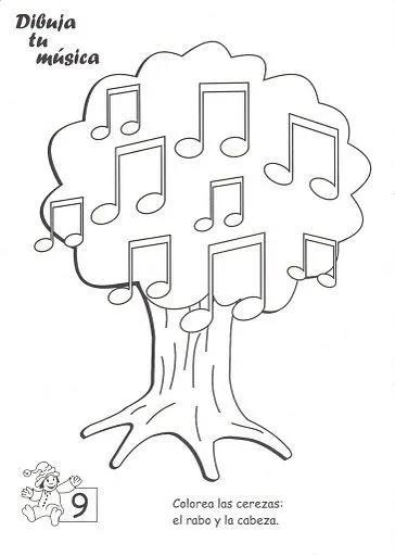 DIBUJOS PARA COLOREAR DE MUSICA – CUADERNO DE MUSICA PARA NIÑOS