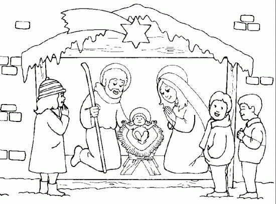 Dibujos para colorear del Nacimiento de Jesus | Dibujos para Niños