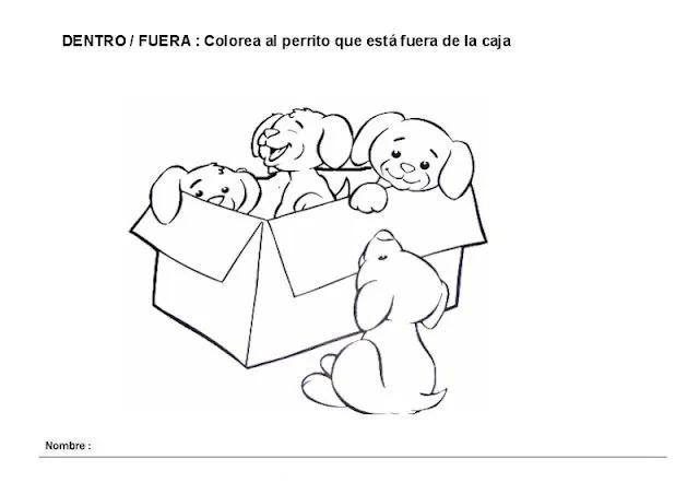 Dibujos para colorear de nociones espaciales - Imagui