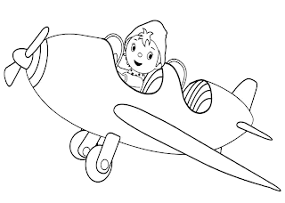 DIBUJOS PARA COLOREAR DE NODDY:NODDY EN SU AVION ~ Descargar ...