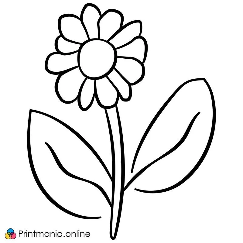 Dibujos para colorear online: Una flor para mamá, imprimible, de descarga  gratuita para niños