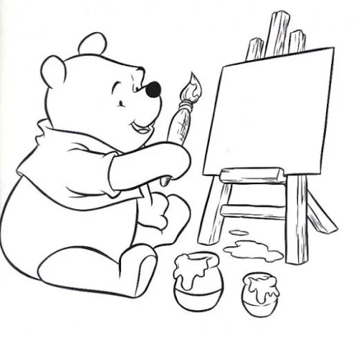 DIBUJOS PARA COLOREAR DE OSO POOH Y SUS AMIGOS PINTAR AL OSO POOH