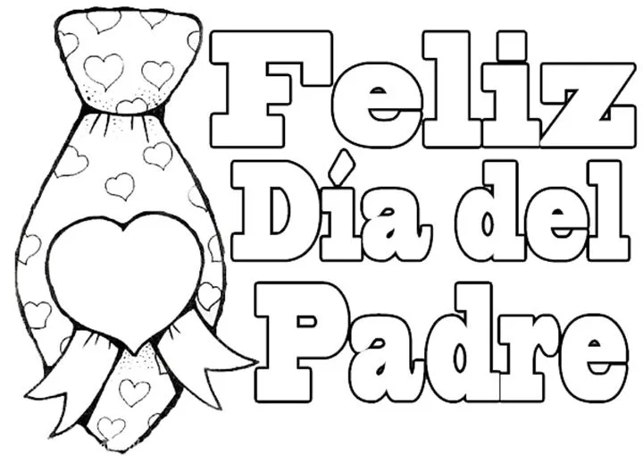 Dibujos para colorear del Día del Padre | Dibujos para Niños