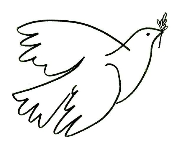 Dibujos para colorear palomas de la paz | Colorear dibujos infantiles