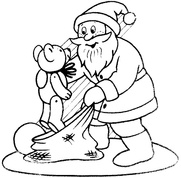 Dibujos para colorear de Papa Noel, Santa Claus, Viejito Pascuero ...