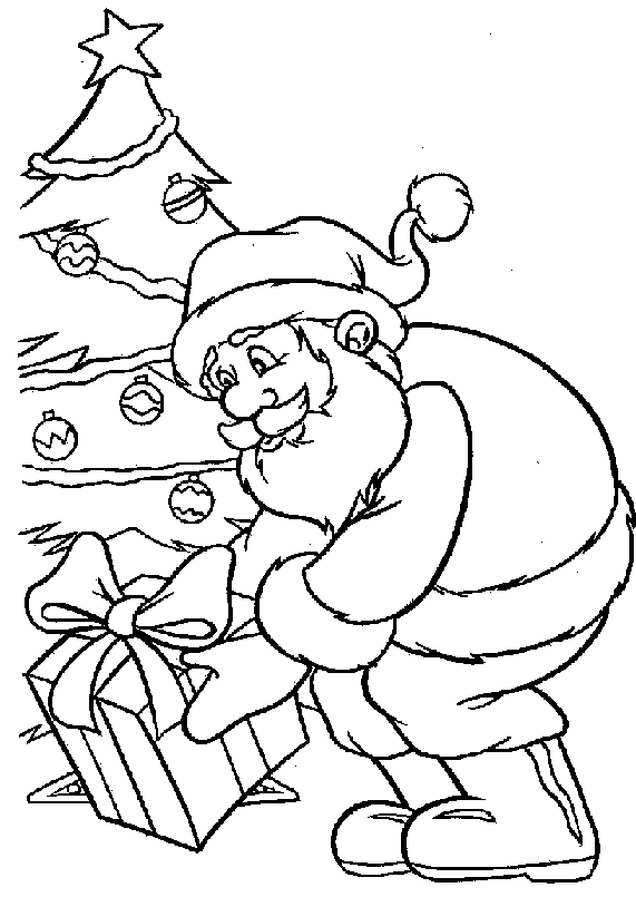 Dibujos para colorear de Papa Noel, Santa Claus, Viejito Pascuero ...