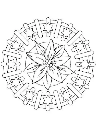 MANDALAS DE NAVIDAD PARA COLOREAR | Dibujos para colorear