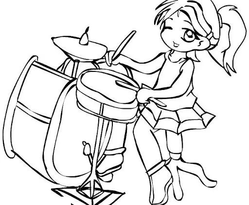 INSTRUMENTOS DE PERCUSION PARA COLOREAR | Dibujos para colorear