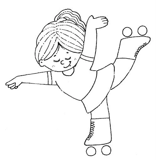 DIBUJOS PARA COLOREAR PATINADORAS | Dibujos para colorear