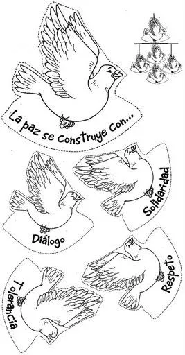 DIBUJOS PARA COLOREAR DEL DIA DE LA PAZ