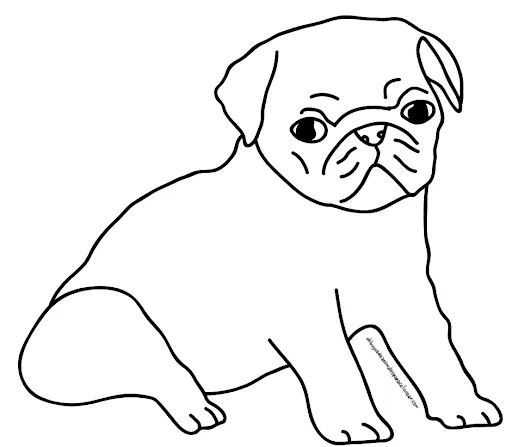 Dibujos para colorear de perros pug - Imagui