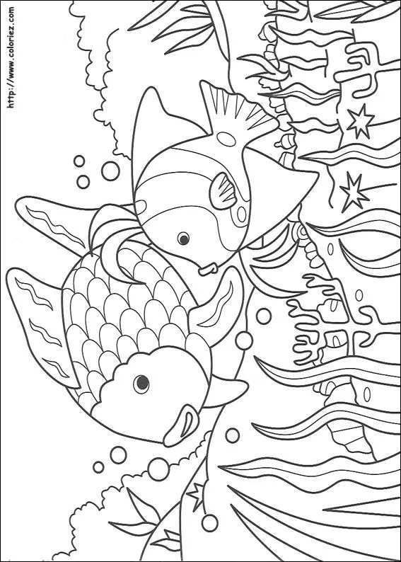 Dibujos para colorear de El Pez Arcoiris