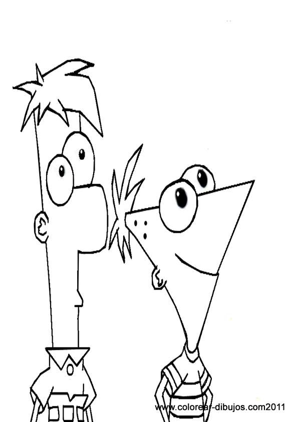 Dibujos para colorear de phineas y ferb | Dibujos para colorear | Pin…