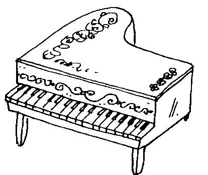 DIBUJOS PARA COLOREAR PIANOS | Dibujos para colorear