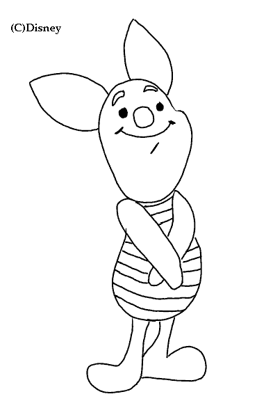 Dibujos para colorear de Piglet, Winnie de Pooh, Plantillas para ...