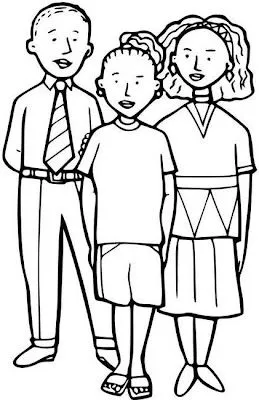 DIBUJOS PARA COLOREAR PINTAR IMAGENES: DIBUJOS DE LA FAMILIA PARA ...