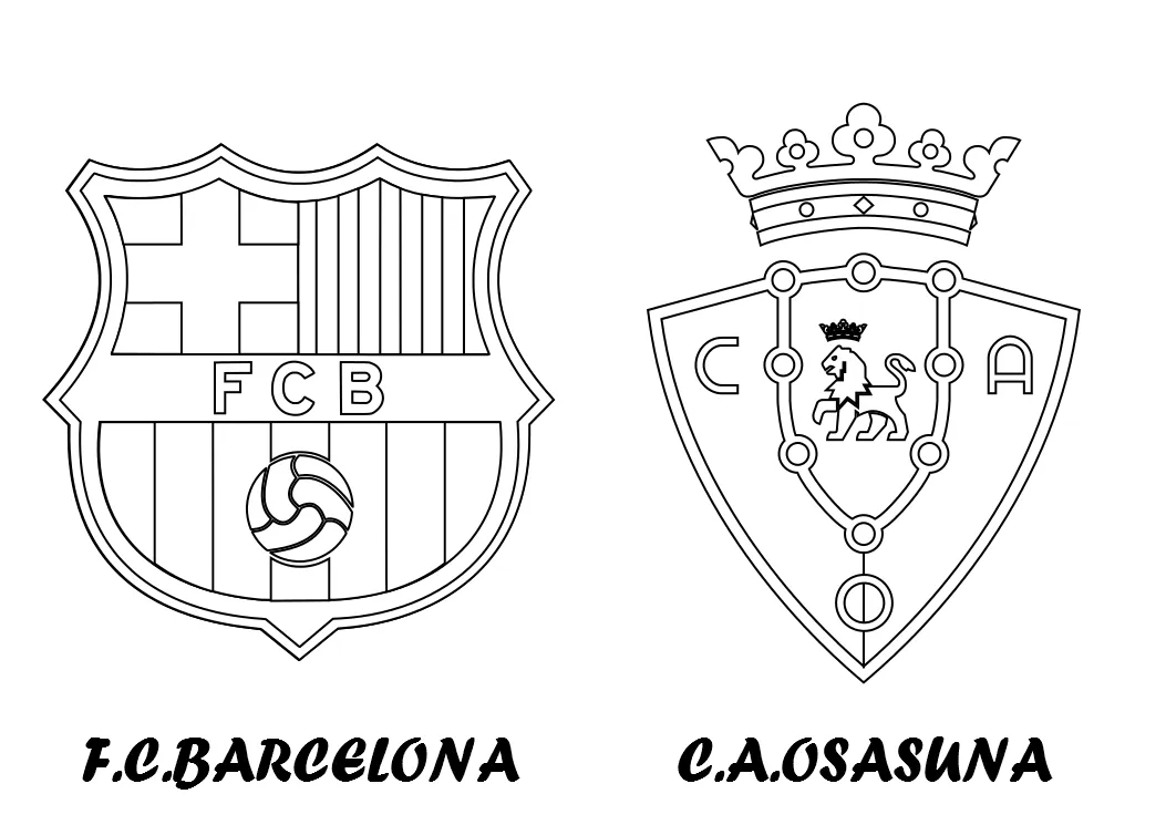 Dibujos para Colorear, Pintar , imprimir.....: BARCELONA VS .....