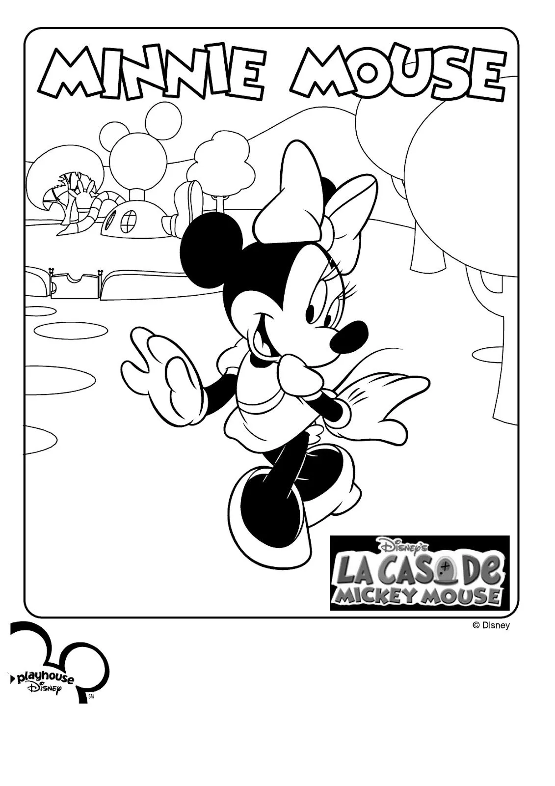 Dibujos para Colorear, Pintar , imprimir.....: LA CASA DE MICKEY MOUSE