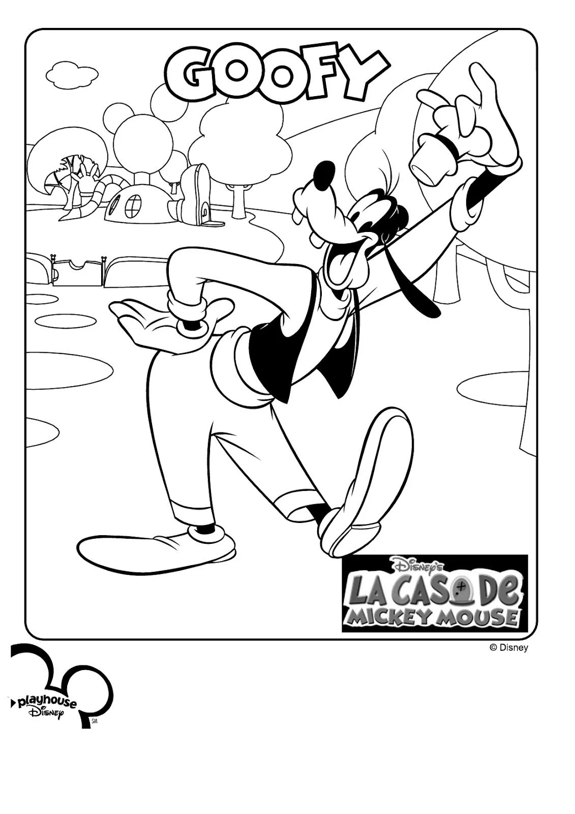 Dibujos para Colorear, Pintar , imprimir.....: LA CASA DE MICKEY MOUSE