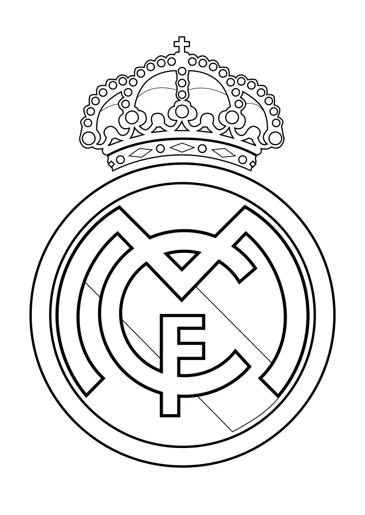 Dibujos para Colorear, Pintar , imprimir.....: ESCUDO REAL MADRID