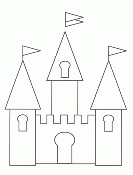 Dibujo de un castillo para niños - Imagui
