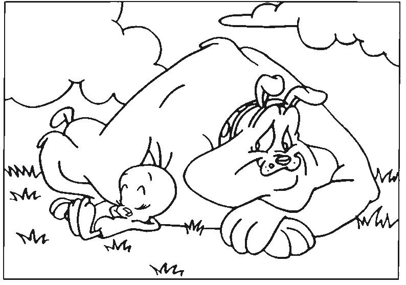 Dibujos para colorear de Piolín y Silvestre, Titti, Looney Tunes ...