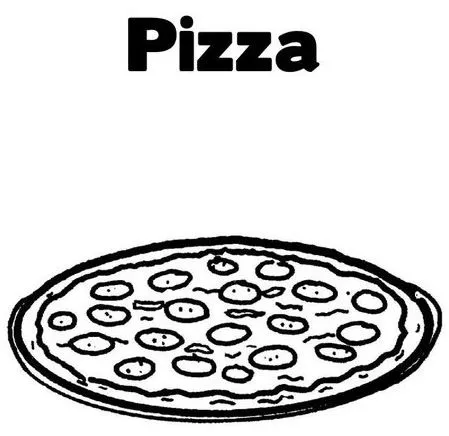 DIBUJOS PARA COLOREAR PIZZAS | Dibujos para colorear