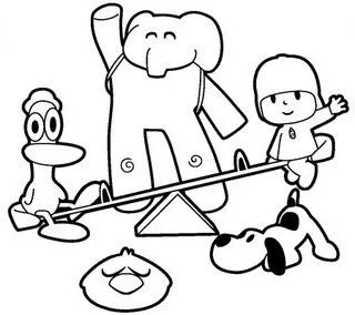 Dibujos para colorear de pocoyo y sus amigos - Imagui